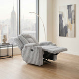 Phyllis Light Gray Reclining Chair by Homelegance at Eve Furniture