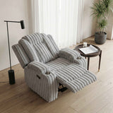 Phyllis Light Gray Reclining Chair by Homelegance at Eve Furniture