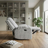 Phyllis Light Gray Reclining Chair by Homelegance at Eve Furniture