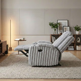 Phyllis Light Gray Reclining Chair by Homelegance at Eve Furniture