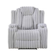 Phyllis Light Gray Reclining Chair by Homelegance at Eve Furniture