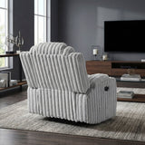 Phyllis Light Gray Reclining Chair with Cup Holders by Homelegance at Eve Furniture
