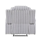 Phyllis Light Gray Reclining Chair with Cup Holders by Homelegance at Eve Furniture