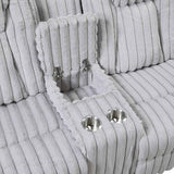 Phyllis Light Gray Reclining Living Room Set by Homelegance at Eve Furniture