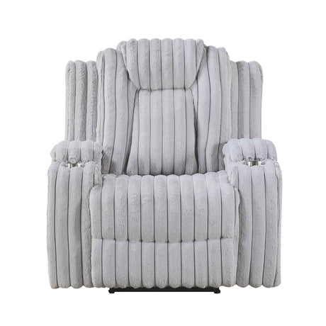 Phyllis Light Gray Reclining Living Room Set by Homelegance at Eve Furniture
