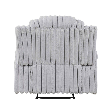 Phyllis Light Gray Reclining Living Room Set by Homelegance at Eve Furniture