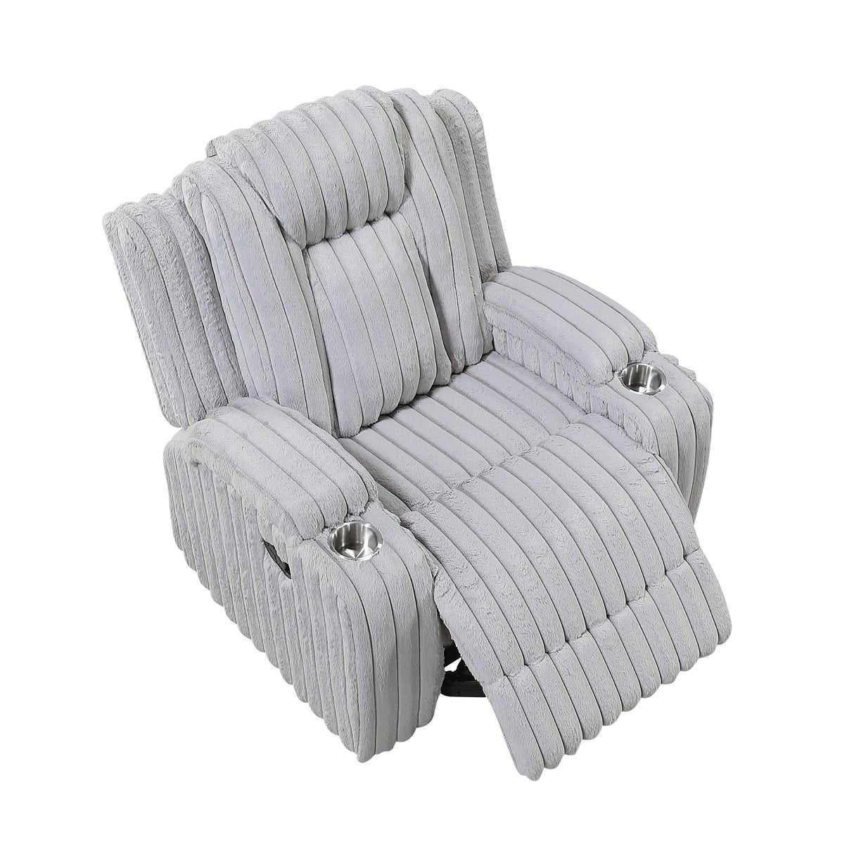 Phyllis Light Gray Reclining Living Room Set by Homelegance at Eve Furniture