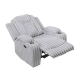 Phyllis Light Gray Reclining Living Room Set by Homelegance at Eve Furniture