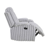 Phyllis Light Gray Reclining Living Room Set by Homelegance at Eve Furniture