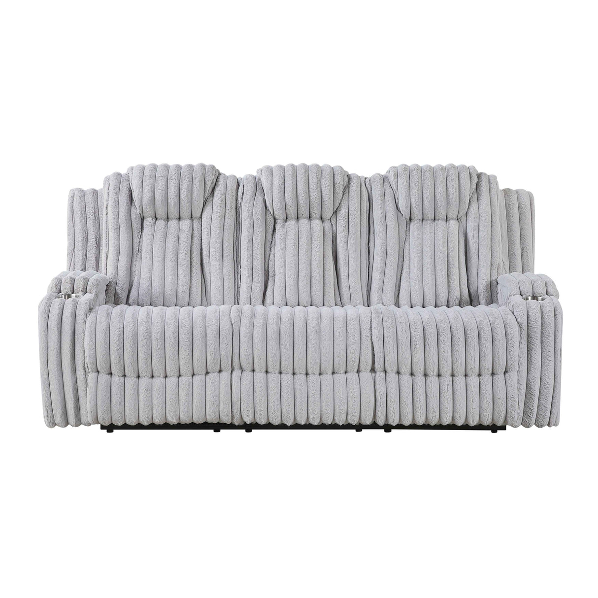 Phyllis Light Gray Reclining Living Room Set by Homelegance at Eve Furniture