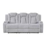 Phyllis Light Gray Reclining Living Room Set by Homelegance at Eve Furniture