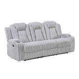 Phyllis Light Gray Reclining Living Room Set by Homelegance at Eve Furniture