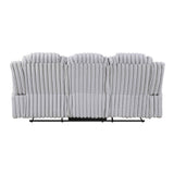 Phyllis Light Gray Reclining Living Room Set by Homelegance at Eve Furniture