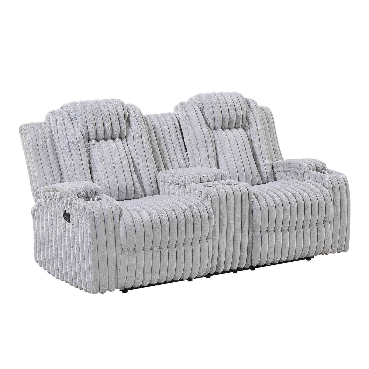 Phyllis Light Gray Reclining Living Room Set by Homelegance at Eve Furniture