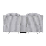 Phyllis Light Gray Reclining Living Room Set by Homelegance at Eve Furniture