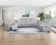 Phyllis Light Gray Reclining Living Room Set by Homelegance at Eve Furniture