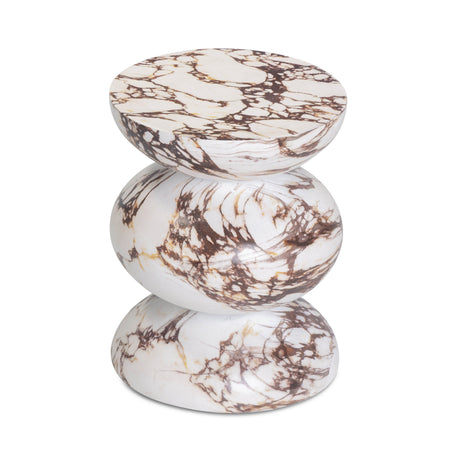 Pia Red Faux Marble Indoor/Outdoor Concrete Side Table by TOV Furniture at Eve Furniture