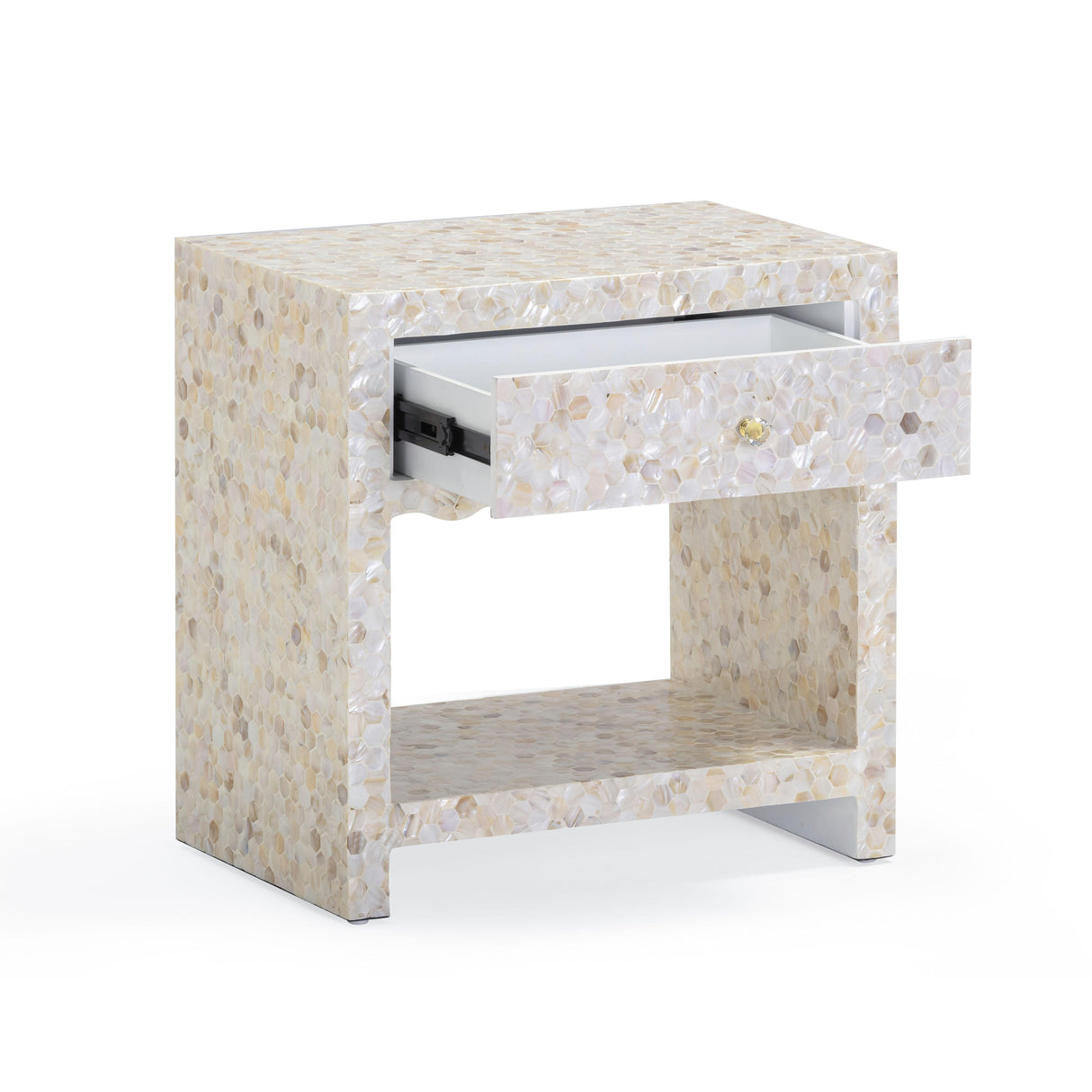 Piara Natural Mother of Pearl Inlaid Nightstand by TOV Furniture at Eve Furniture