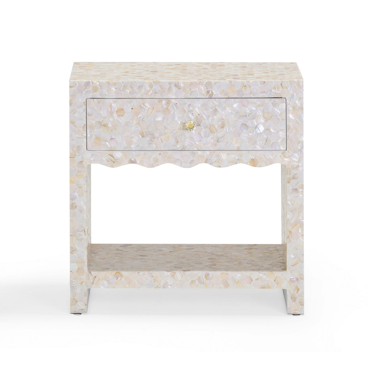 Piara Natural Mother of Pearl Inlaid Nightstand by TOV Furniture at Eve Furniture