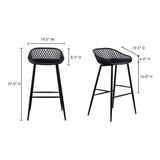 Piazza Black Outdoor Barstool (Set of 2) by Moe's Home at Eve Furniture