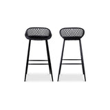 Piazza Black Outdoor Barstool (Set of 2) by Moe's Home at Eve Furniture