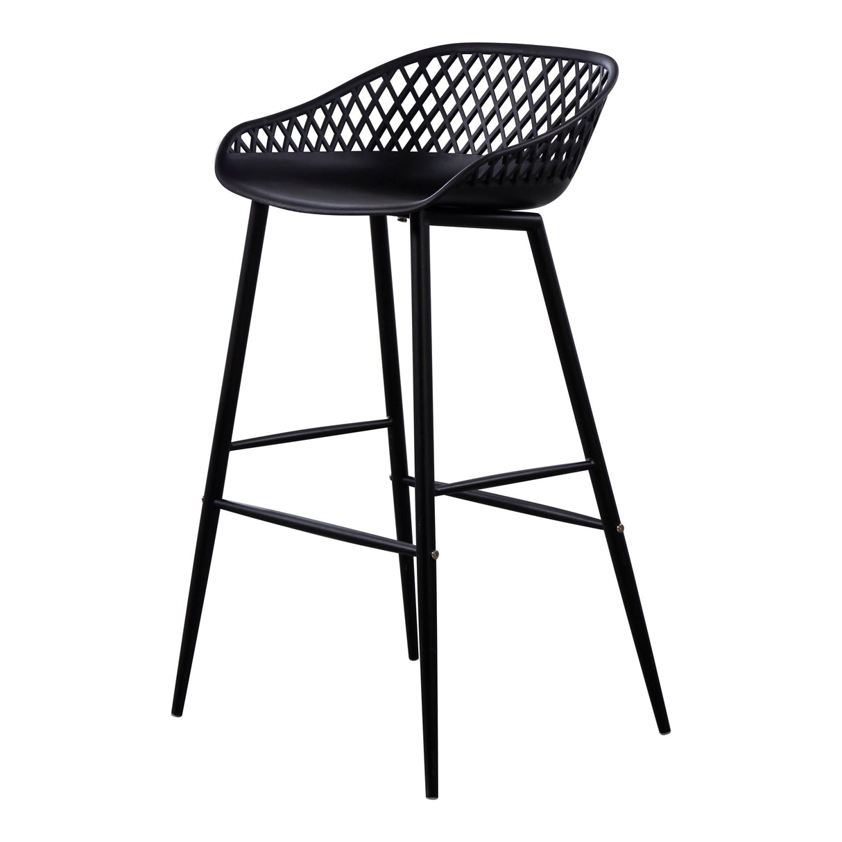Piazza Black Outdoor Barstool (Set of 2) by Moe's Home at Eve Furniture