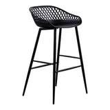 Piazza Black Outdoor Barstool (Set of 2) by Moe's Home at Eve Furniture