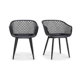 Piazza Black Outdoor Chair (Set of 2) by Moe's Home at Eve Furniture