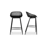 Piazza Black Outdoor Counter Stool (Set of 2) by MOES at Eve Furniture