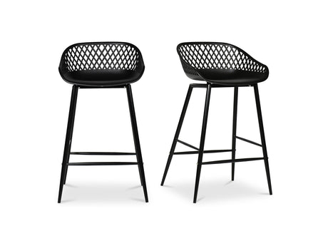 Piazza Black Outdoor Counter Stool (Set of 2) by MOES at Eve Furniture
