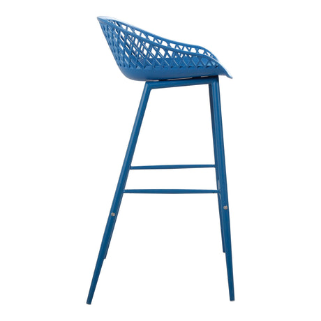 Piazza Blue Outdoor Barstool (Set of 2) by MOES at Eve Furniture