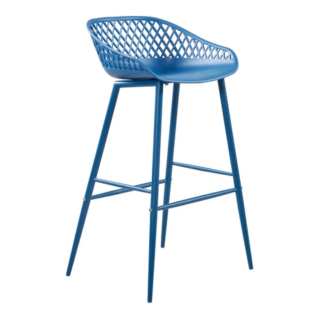 Piazza Blue Outdoor Barstool (Set of 2) by MOES at Eve Furniture