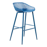 Piazza Blue Outdoor Barstool (Set of 2) by Moe's Home at Eve Furniture