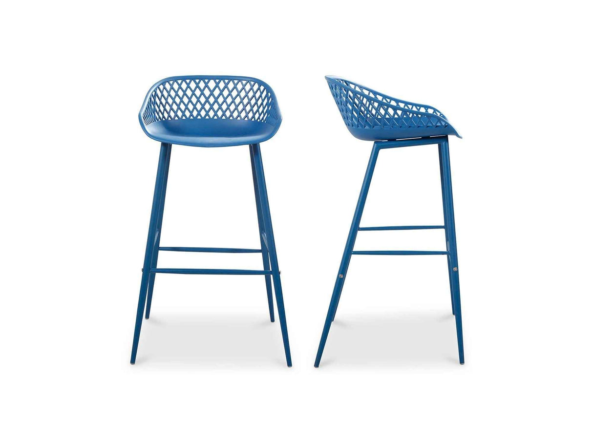 Piazza Blue Outdoor Barstool (Set of 2)