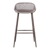 Piazza Grey Outdoor Barstool (Set of 2) by MOES at Eve Furniture