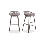 Piazza Grey Outdoor Barstool (Set of 2) by Moe's Home at Eve Furniture