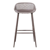 Piazza Grey Outdoor Barstool (Set of 2) by Moe's Home at Eve Furniture
