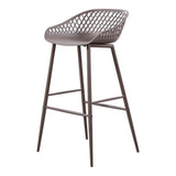 Piazza Grey Outdoor Barstool (Set of 2) by Moe's Home at Eve Furniture