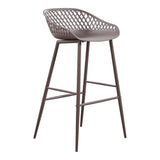 Piazza Grey Outdoor Barstool (Set of 2) by Moe's Home at Eve Furniture