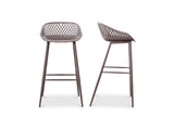 Piazza Grey Outdoor Barstool (Set of 2) by Moe's Home at Eve Furniture