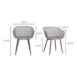 Piazza Grey Outdoor Chair (Set of 2) by Moe's Home at Eve Furniture