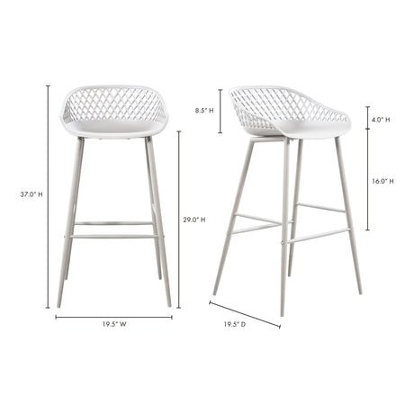 Piazza White Outdoor Barstool (Set of 2) by MOES at Eve Furniture
