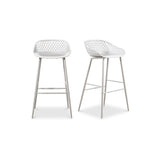 Piazza White Outdoor Barstool (Set of 2) by MOES at Eve Furniture
