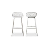 Piazza White Outdoor Barstool (Set of 2) by MOES at Eve Furniture