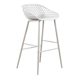 Piazza White Outdoor Barstool (Set of 2) by MOES at Eve Furniture