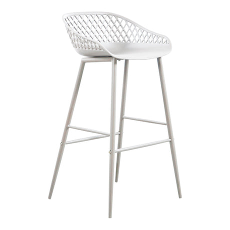 Piazza White Outdoor Barstool (Set of 2) by MOES at Eve Furniture