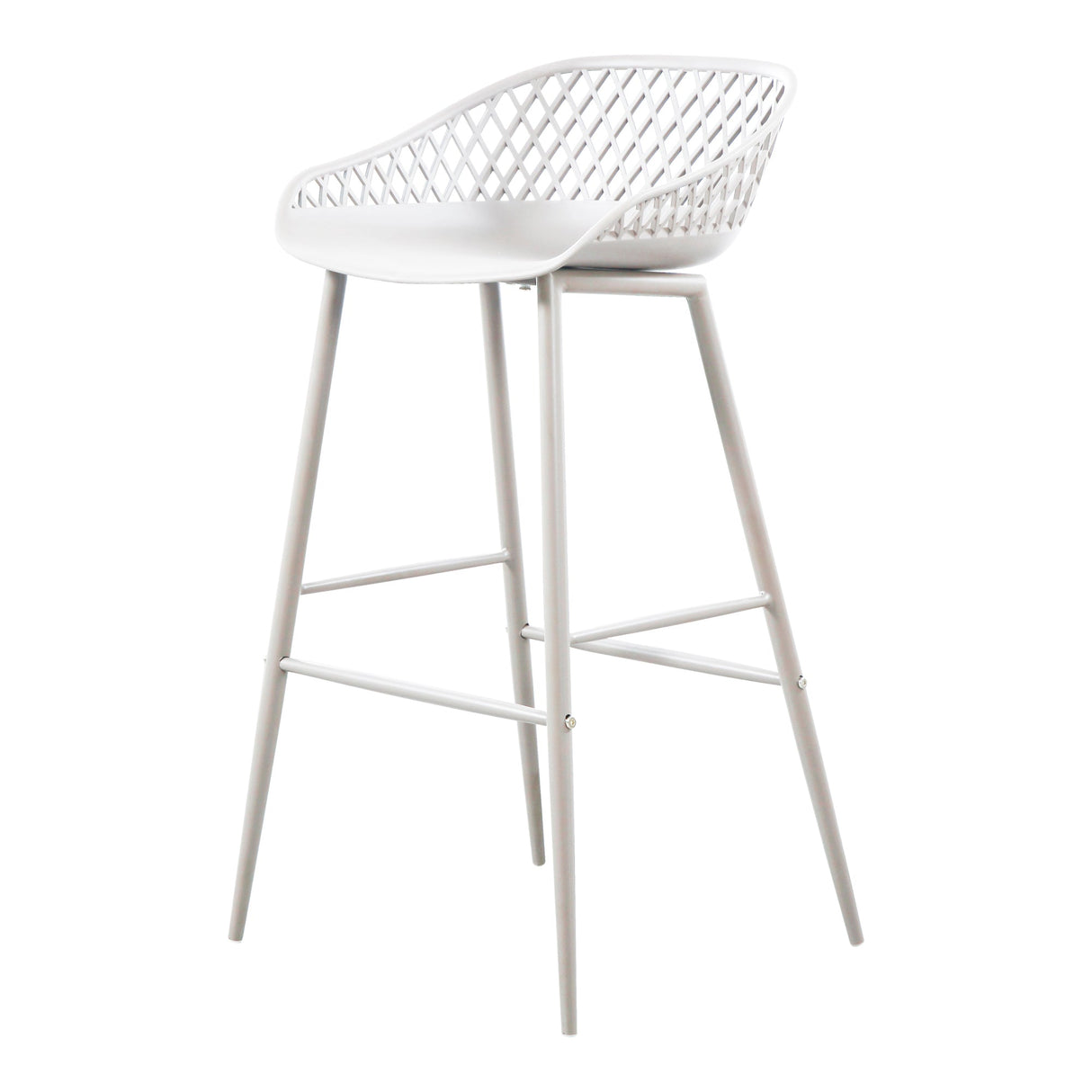 Piazza White Outdoor Barstool (Set of 2) by MOES at Eve Furniture