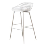 Piazza White Outdoor Barstool (Set of 2) by MOES at Eve Furniture