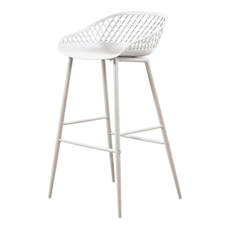 Piazza White Outdoor Barstool (Set of 2) by MOES at Eve Furniture