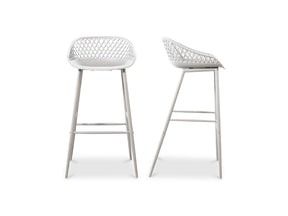 Piazza White Outdoor Barstool (Set of 2) by MOES at Eve Furniture